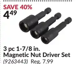 Princess Auto 3 pc 1-7/8 in. Magnetic Nut Driver Set offer