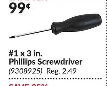 Princess Auto 1 x 3 in. Phillips Screwdriver offer