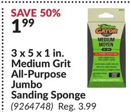 Princess Auto 3 x 5 x 1 in. Medium Grit All-Purpose Jumbo Sanding Sponge offer