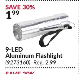 Princess Auto 9-LED Aluminum Flashlight offer