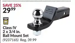 Princess Auto POWERFIST Class lV 2 x 3/4 in. Ball Mount Set offer