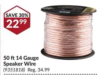 Princess Auto 50 ft 14 Gauge Speaker Wire offer