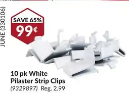 Princess Auto 10 pk White Pilaster Strip Clips offer