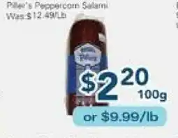 Oceans Fresh Food Market Piller's Peppercorn Salami offer