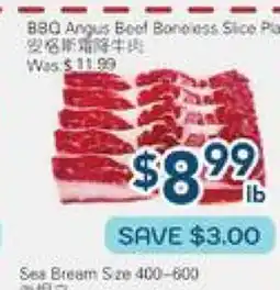 Oceans Fresh Food Market BBQ Angus Beef Boneless Slice Plat offer