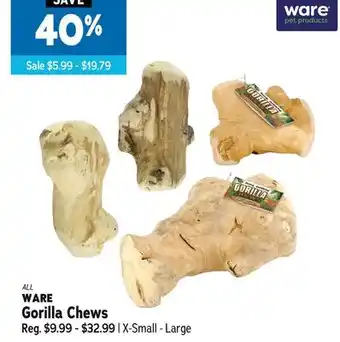Ren’s Pets Depot ALL WARE Gorilla Chews offer