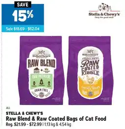 Ren’s Pets Depot ALL STELLA & CHEWY'S Raw Blend & Raw Coated Bags of Cat Food offer