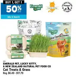 Ren’s Pets Depot ALL EMERALD PET, LUCKY KITTY, & NEW ZEALAND NATURAL PET FOOD CO Cat Treats & Grass offer