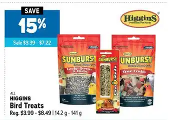 Ren’s Pets Depot ALL HIGGINS Bird Treats offer