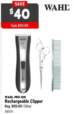 Ren’s Pets Depot WAHL PRO ION Rechargeable Clipper offer