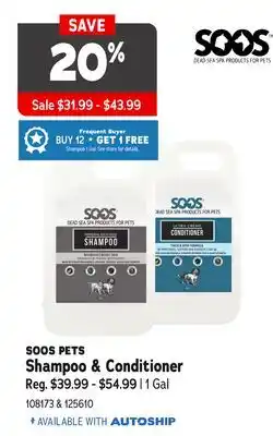 Ren’s Pets Depot SOOS PETS Shampoo & Conditioner offer
