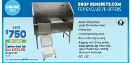 Ren’s Pets Depot Q Stainless Steel Tub offer