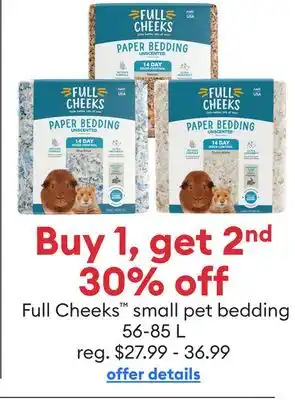 Petsmart Full Cheeks small pet bedding offer