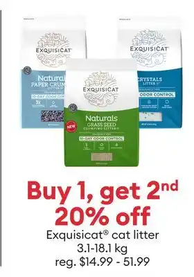 Petsmart Exquisicat cat litter offer