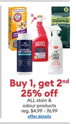 Petsmart ALL stain & odour products offer