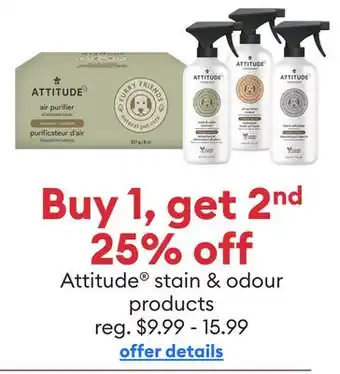 Petsmart Attitude stain & odour products offer