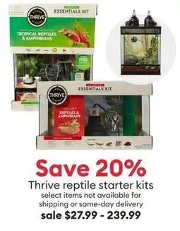 Petsmart Thrive reptile starter kits offer