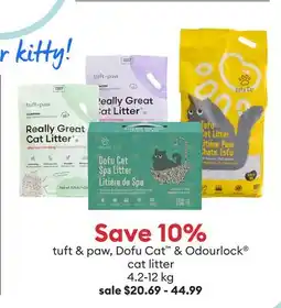 Petsmart tuft & paw, Dofu Cat & Odourlock cat litter offer
