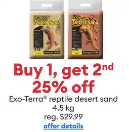 Petsmart Exo-Terra reptile desert sand offer