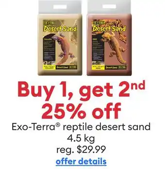 Petsmart Exo-Terra reptile desert sand offer