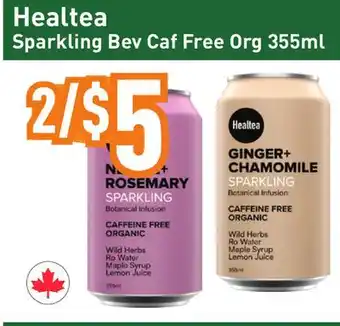 Healthy Planet Healtea Sparkling Bev Caf Free Org 355ml offer