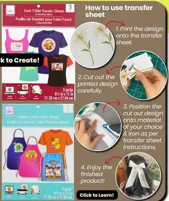 Fabricland How to use transfer sheet click here offer