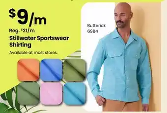 Fabricland Stillwater Sportswear Shirting offer