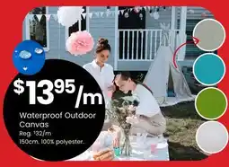 Fabricland Waterproof Outdoor Canvas offer