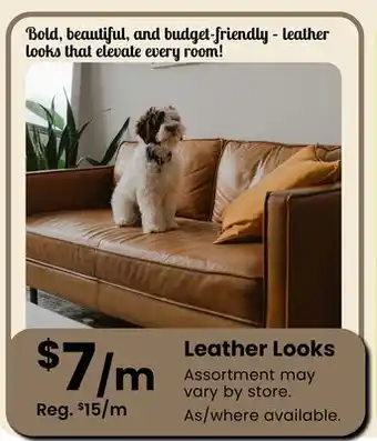 Fabricland Leather Looks offer