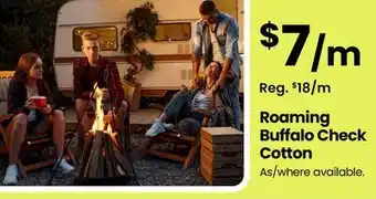 Fabricland Roaming Buffalo Check Cotton offer