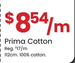 Fabricland Prima Cotton offer