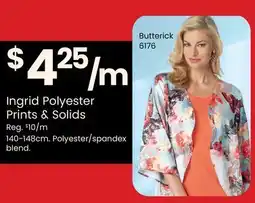 Fabricland Ingrid Polyester Prints & Solids offer