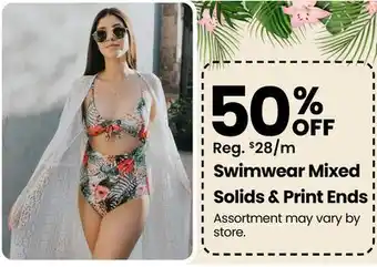 Fabricland Swimwear Mixed Solids & Print Ends offer