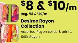 Fabricland Desiree Rayon Collection offer