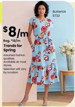 Fabricland Trends for Spring offer