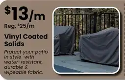 Fabricland Vinyl Coated Solids offer