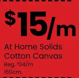 Fabricland At Home Solids Cotton Canvas offer