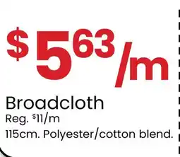 Fabricland Broadcloth offer