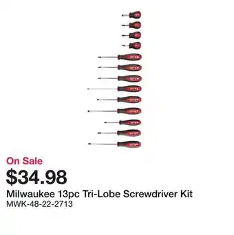 Bumper to Bumper 13pc Tri-Lobe Screwdriver Kit offer