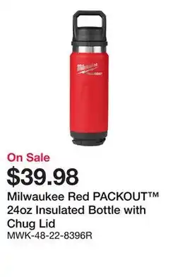 Bumper to Bumper Red PACKOUT 24oz Insulated Bottle with Chug Lid offer