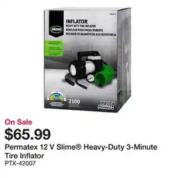 Bumper to Bumper 12 V Slime Heavy-Duty 3-Minute Tire Inflator offer