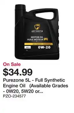 Bumper to Bumper 5L - Full Synthetic Engine Oil (Available Grades - 0W20, 5W20 or 5W30) offer