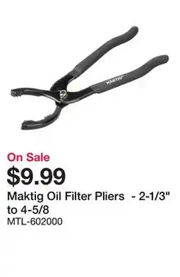 Bumper to Bumper Oil Filter Pliers - 2-1/3 to 4-5/8 offer