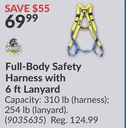 Princess Auto Full-Body Safety Harness with 6 ftLanyard offer