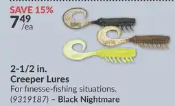 Princess Auto 2-1/2 in. Black Nightmare Creeper Lures offer