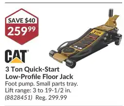 Princess Auto 3 Ton Quick-Start Low-Profile Floor Jack offer