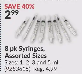 Princess Auto 8 pk Syringes, Assorted Sizes offer