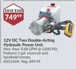 Princess Auto 12V DC Two Double-Acting Hydraulic Power Unit offer