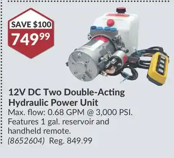 Princess Auto 12V DC Two Double-Acting Hydraulic Power Unit offer