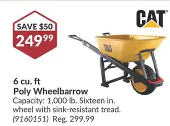Princess Auto 6 cu. ft Poly Wheelbarrow offer